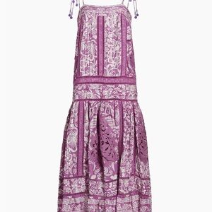 Farm Rio Sweet Garden Lilac Maxi Dress
